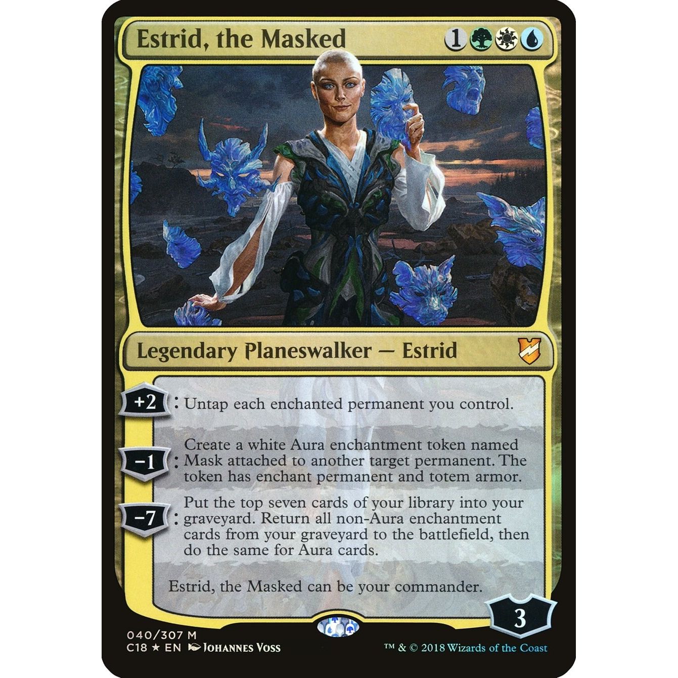 Image for Estrid, the Masked (Commander 2018) (40) (OVER) - Magic: The Gathering