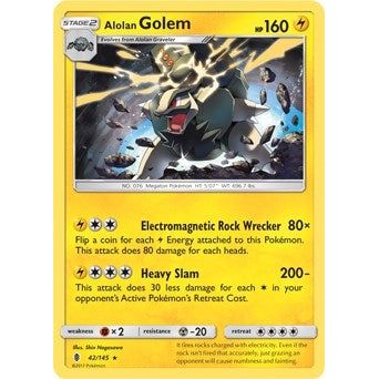 Image for Alolan Golem - 42/145 (Cosmos Holo) (042/145) (BLE) - Pokemon