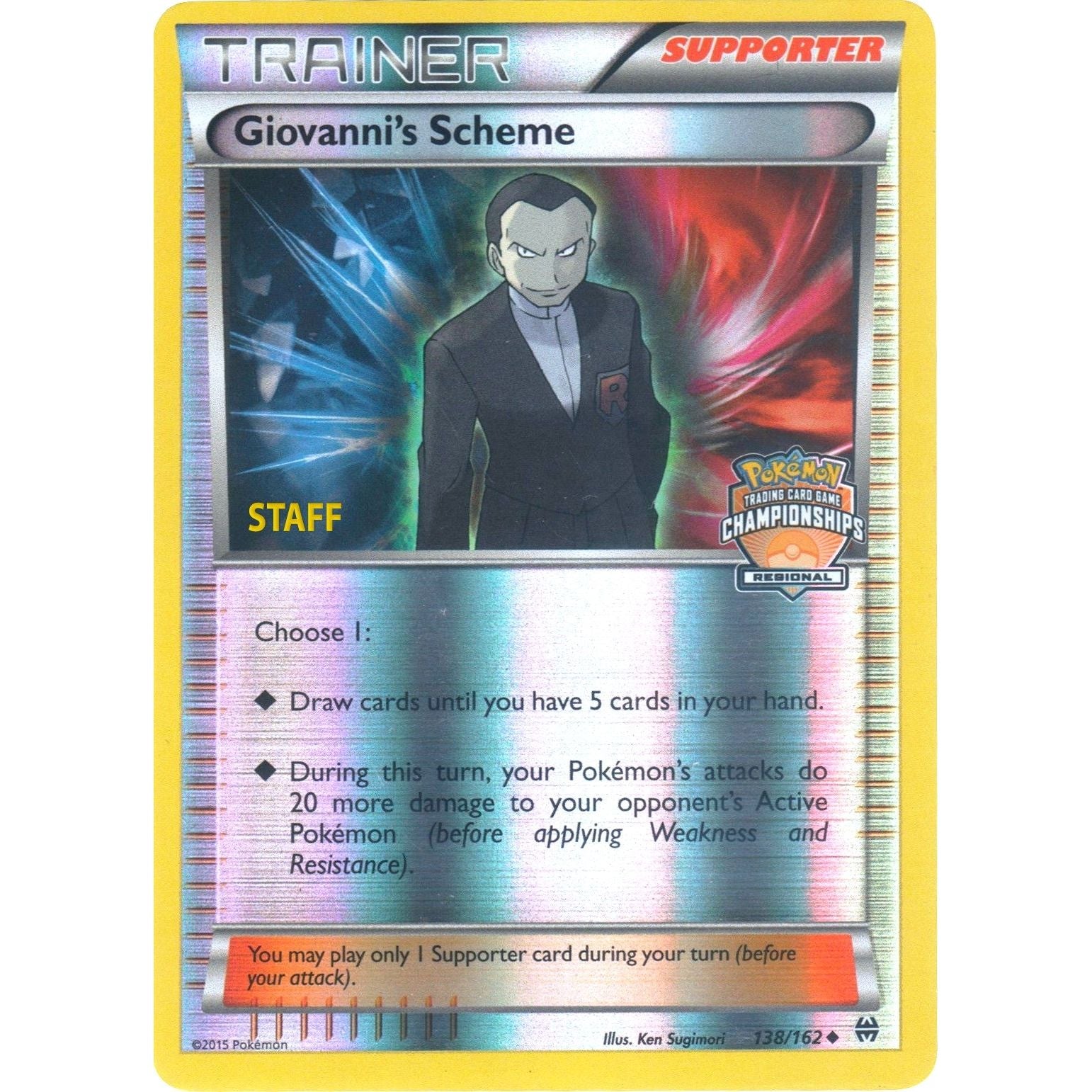 Image for Giovanni's Scheme - 138/162 (Regional Championships) [Staff] (138/165) (PR) - Pokemon