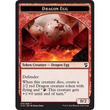 Image for Dragon Egg // Dragon Double-Sided Token (10 // 11) (C18) - Magic: The Gathering