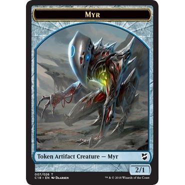 Image for Myr (007) // Construct (020) Double-Sided Token (7 // 20) (C18) - Magic: The Gathering