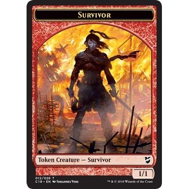 Image for Survivor // Myr (023) Double-Sided Token (12 // 23) (C18) - Magic: The Gathering