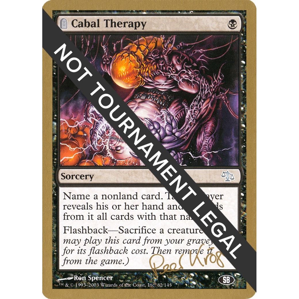 Image for Cabal Therapy - 2003 Peer Kroger (JUD) (SB) (WCD) - Magic: The Gathering