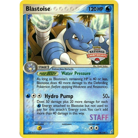 Image for Blastoise - 14/100 (National Championships) [Staff] (014/100) (PR) - Pokemon