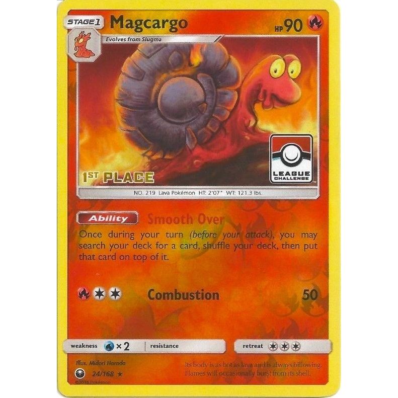 Image for Magcargo - 24/168 (League Challenge) [1st Place] (024/168) (PR) - Pokemon