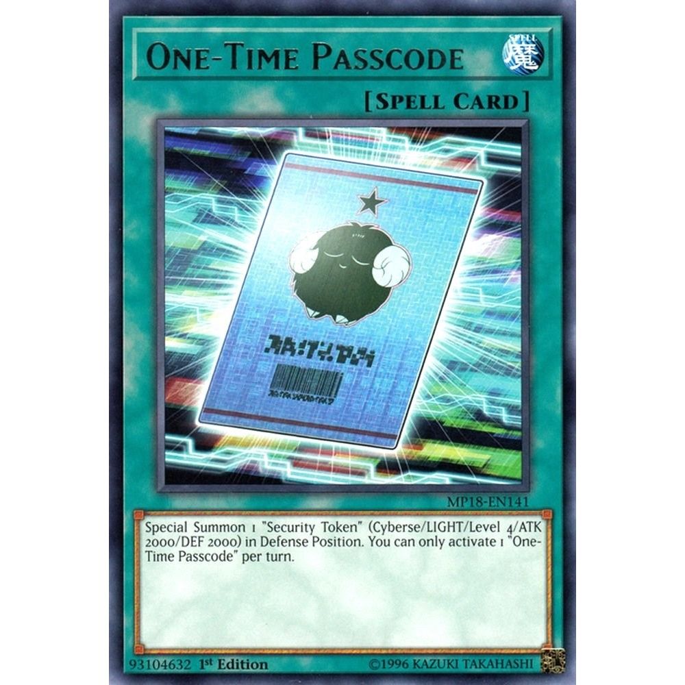 Image for One-Time Passcode (MP18-EN141) (MP18) - YuGiOh