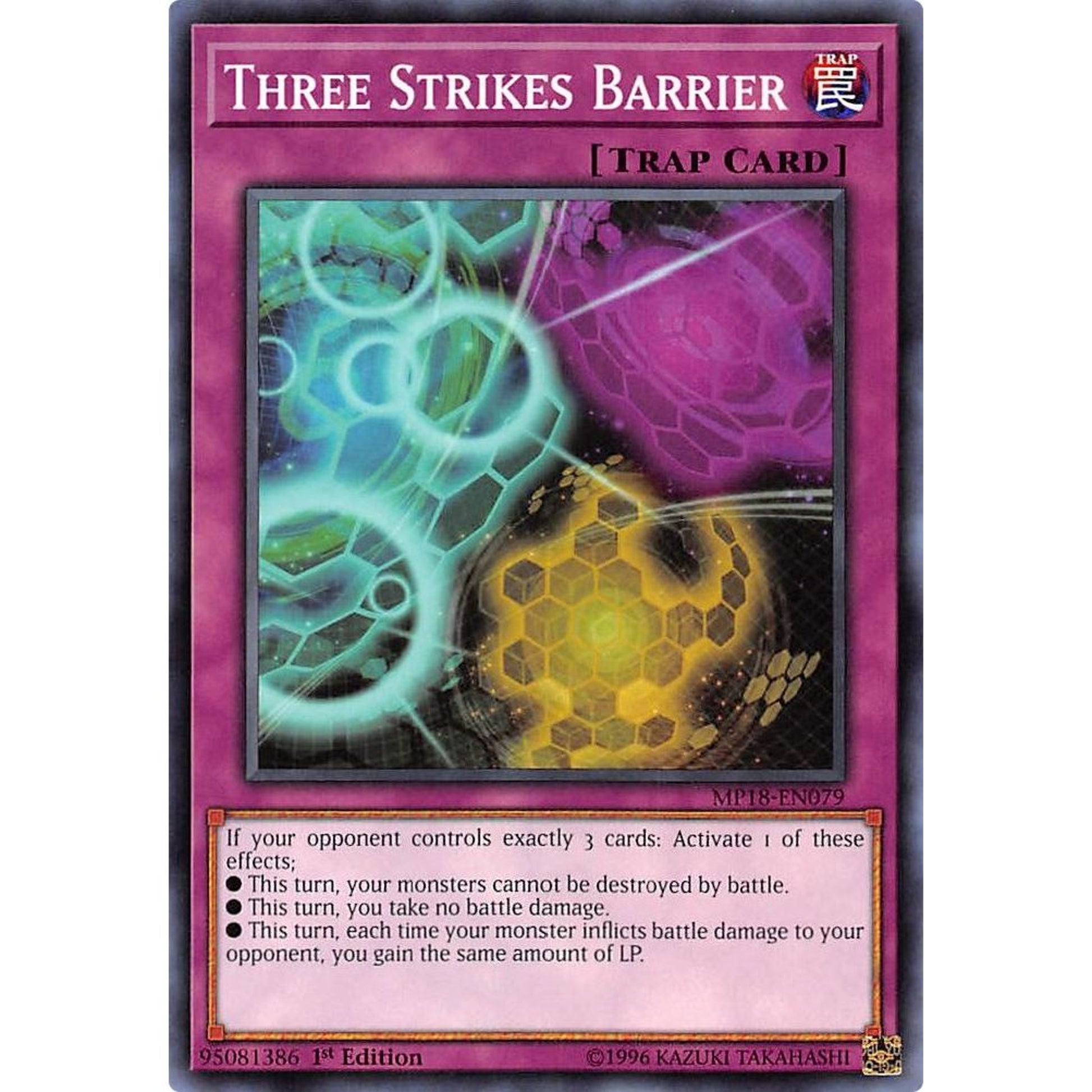 Image for Three Strikes Barrier (MP18-EN079) (MP18) - YuGiOh