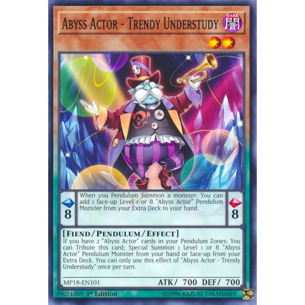 Image for Abyss Actor - Trendy Understudy (MP18-EN101) (MP18) - YuGiOh