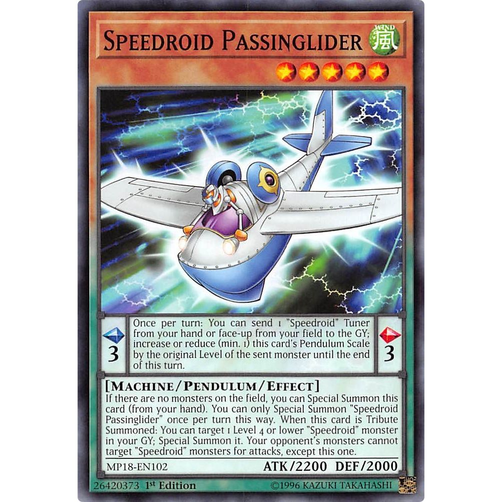 Image for Speedroid Passinglider (MP18-EN102) (MP18) - YuGiOh