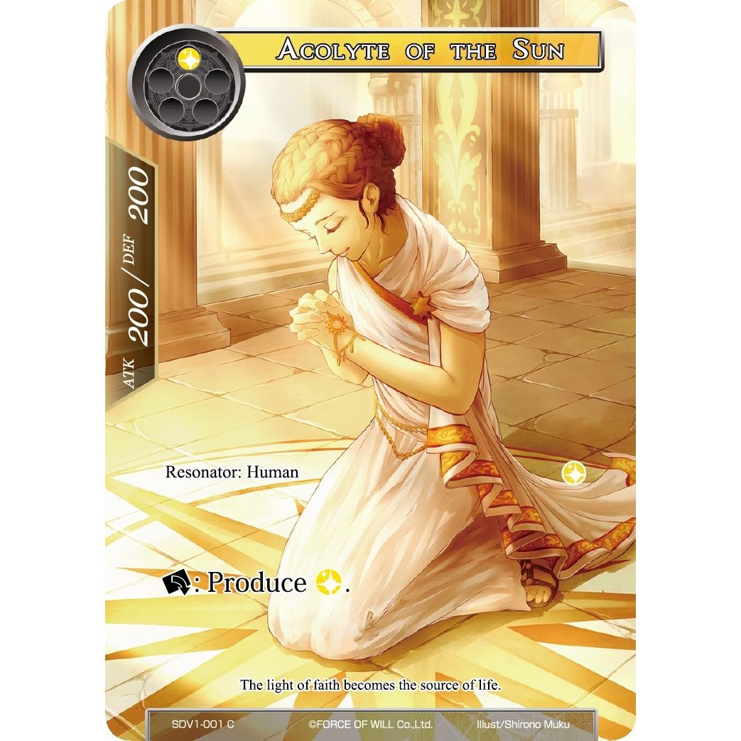 Image for Acolyte of the Sun (SDV1-001) (VH) - Force of Will