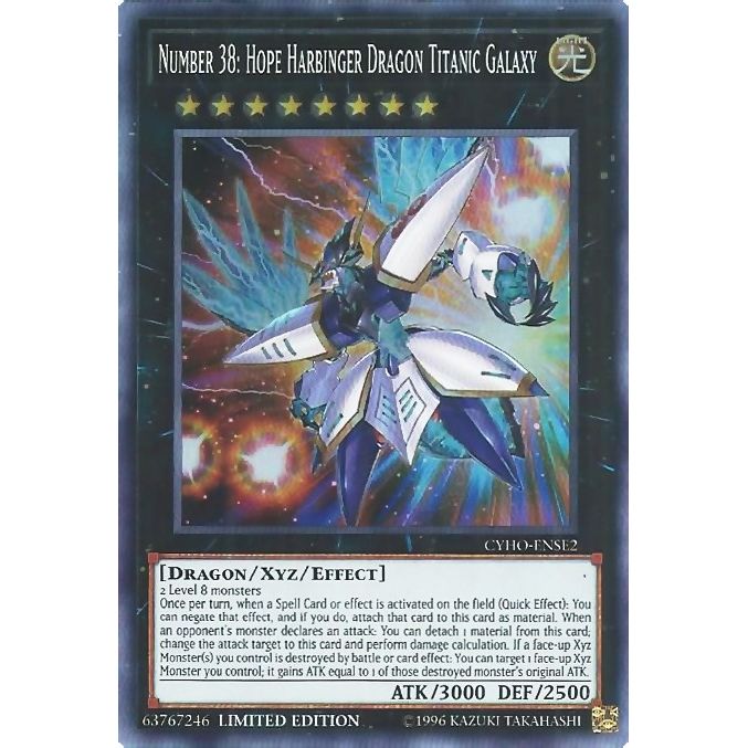 Image for Number 38: Hope Harbinger Dragon Titanic Galaxy (CYHO-ENSE2) (CYHO) - YuGiOh