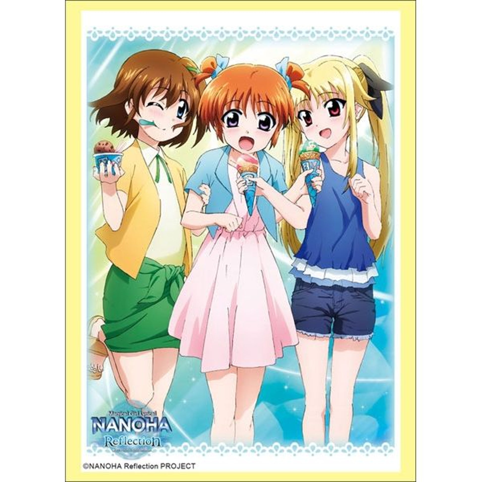 Image for Bushiroad Sleeve Collection HG Vol.1648: Magical Girl Lyrical Nanoha Reflection - Nanoha & Fate & Hayate (60-Pack) - Card Sleeves
