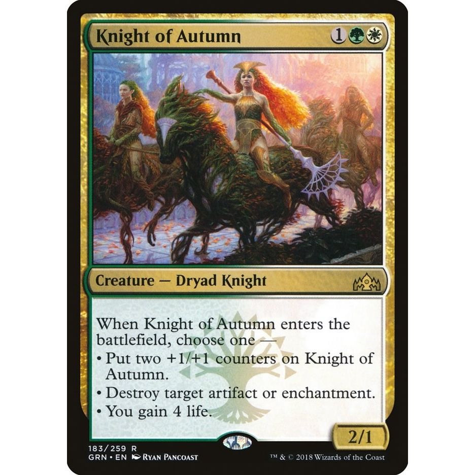 Image for Knight of Autumn (183) (GRN) - Magic: The Gathering