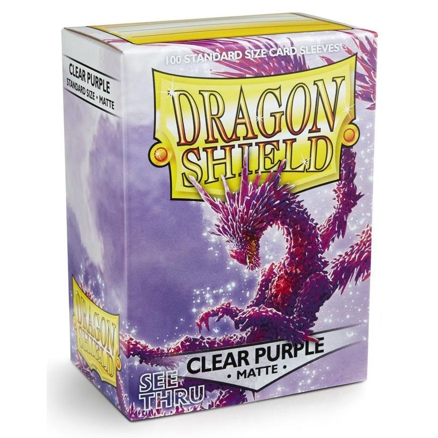 Image for Dragon Shield Matte Sleeves - Clear/Purple (100-Pack) - Card Sleeves