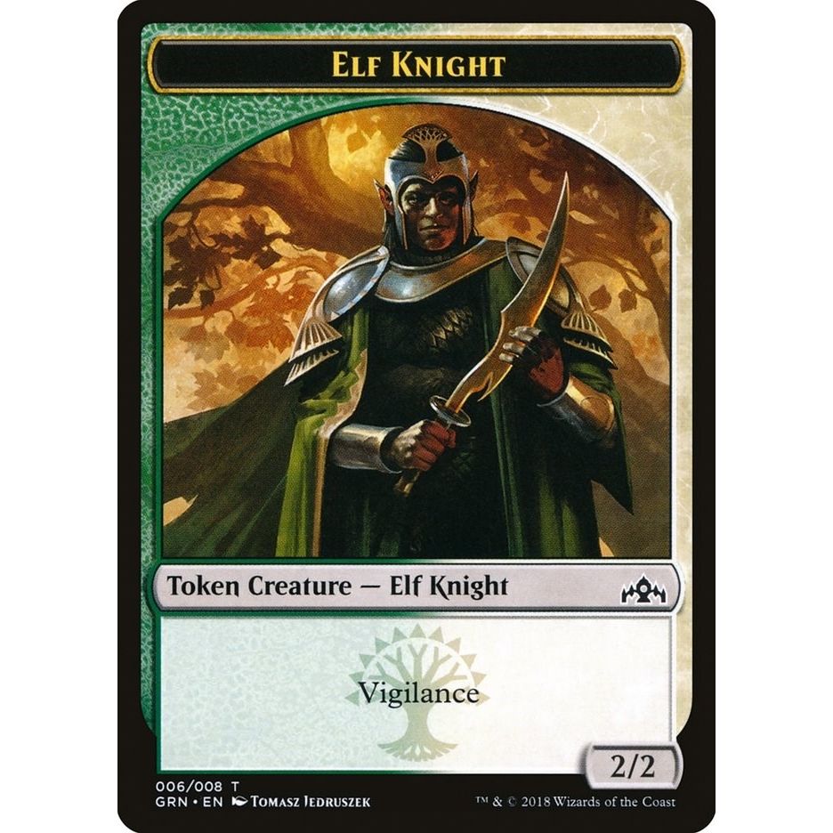 Image for Elf Knight Token (6) (GRN) - Magic: The Gathering