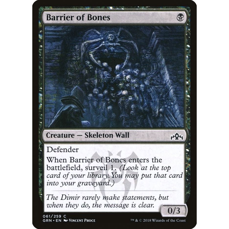Image for Barrier of Bones (61) (GRN) - Magic: The Gathering