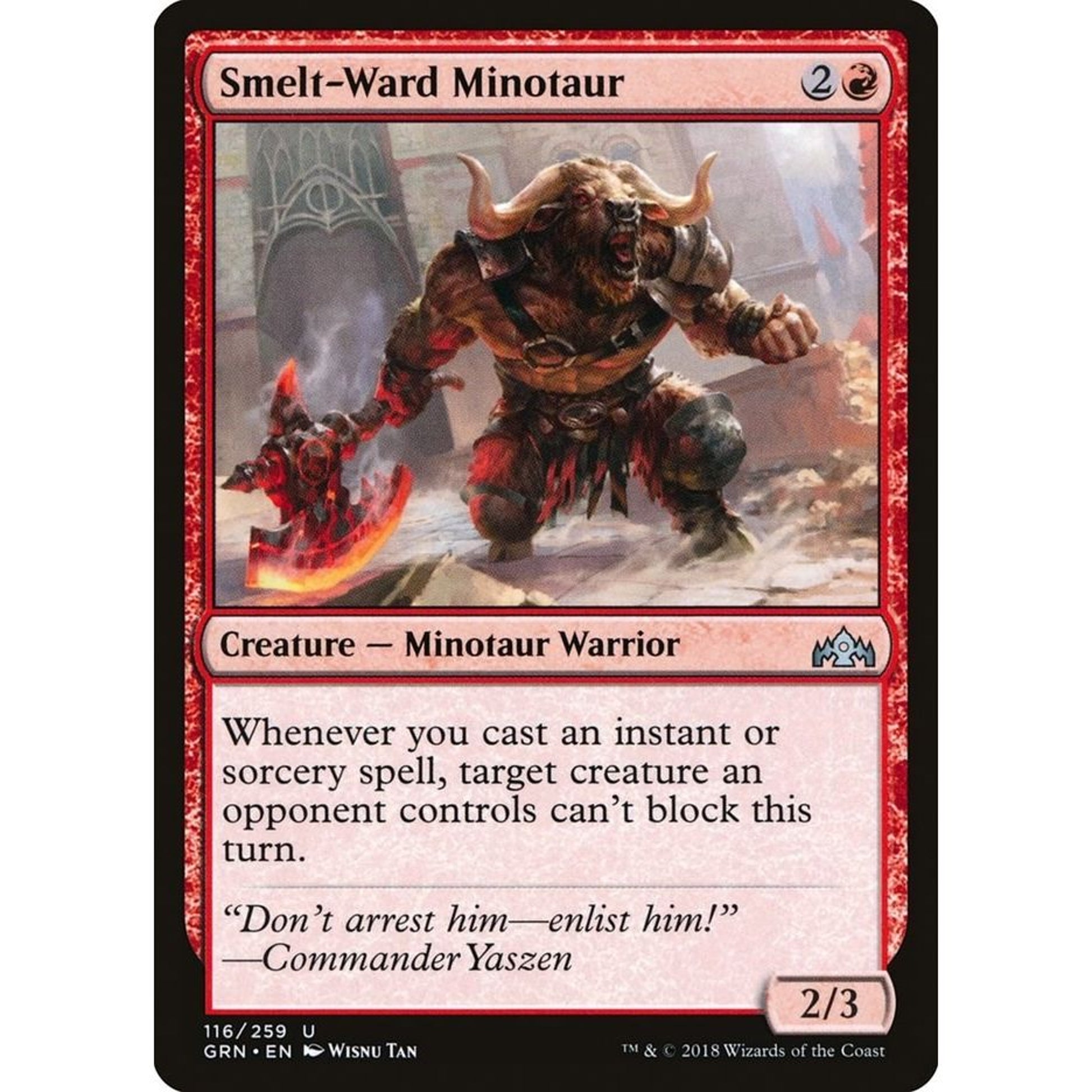 Image for Smelt-Ward Minotaur (116) (GRN) - Magic: The Gathering