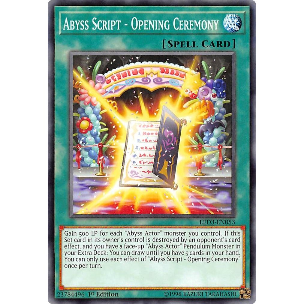 Image for Abyss Script - Opening Ceremony (LED3-EN053) (LED3) - YuGiOh