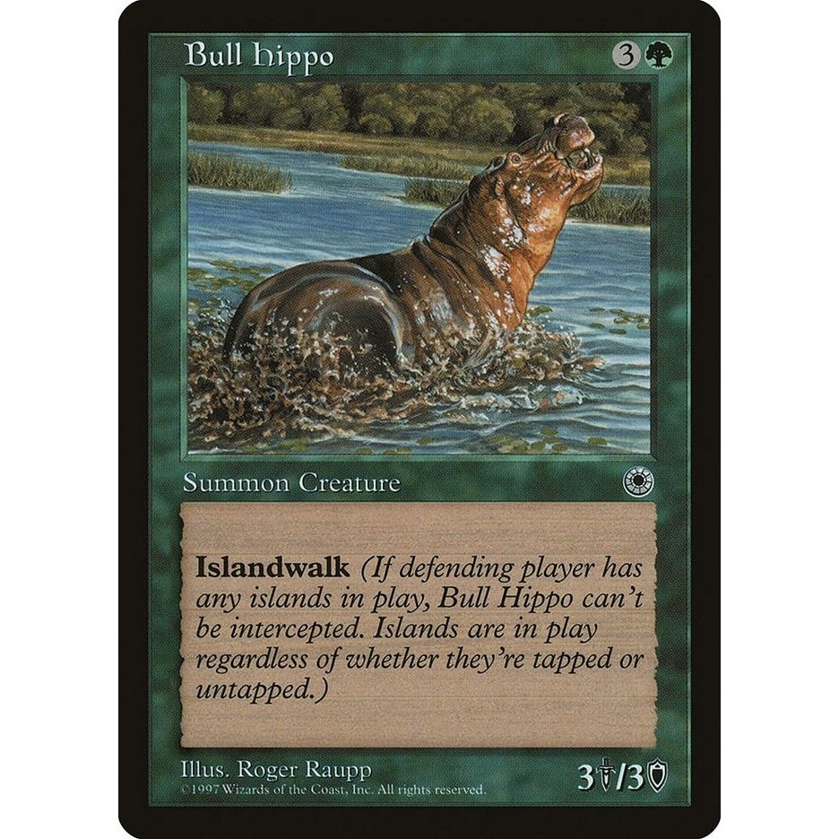 Image for Bull Hippo (Reminder Text) (POR) - Magic: The Gathering