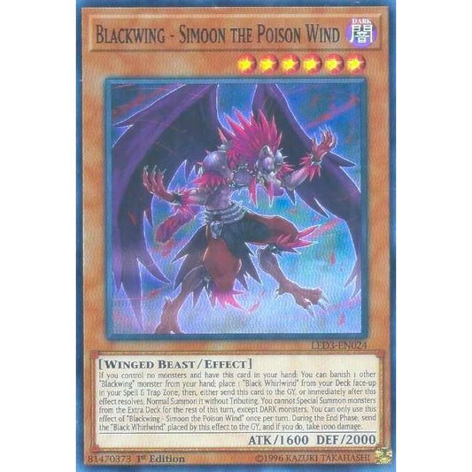 Image for Blackwing - Simoon the Poison Wind (LED3-EN024) (LED3) - YuGiOh