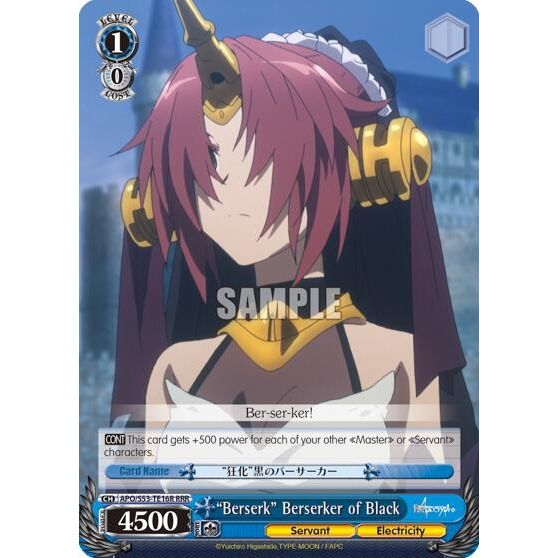 Image for "Berserk" Berserker of Black (RRR) (APO/S53-TE16R RRR) (APO/S53) - Weiss Schwarz
