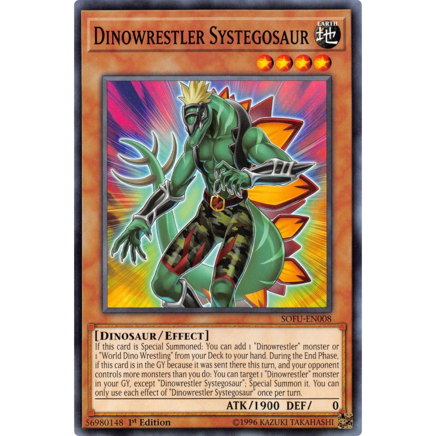 Image for Dinowrestler Systegosaur (SOFU-EN008) (SOFU) - YuGiOh