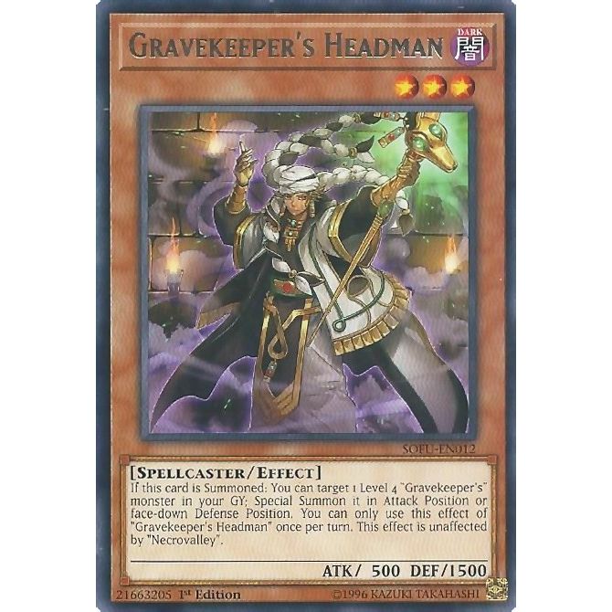 Image for Gravekeeper's Headman (SOFU-EN012) (SOFU) - YuGiOh