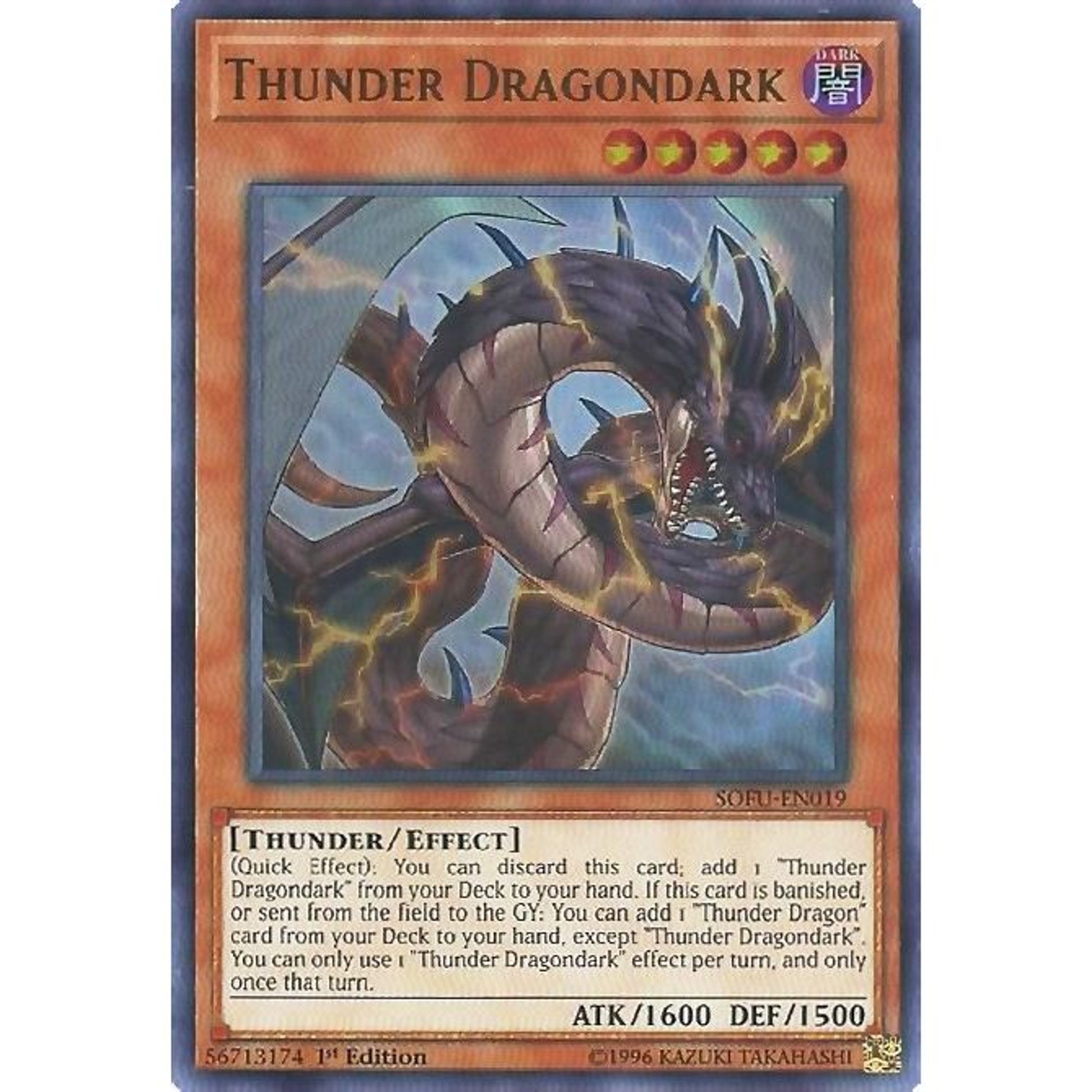 Image for Thunder Dragondark (SOFU-EN019) (SOFU) - YuGiOh