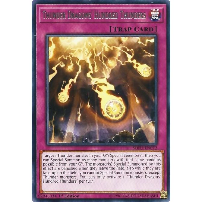 Image for Thunder Dragons' Hundred Thunders (SOFU-EN072) (SOFU) - YuGiOh