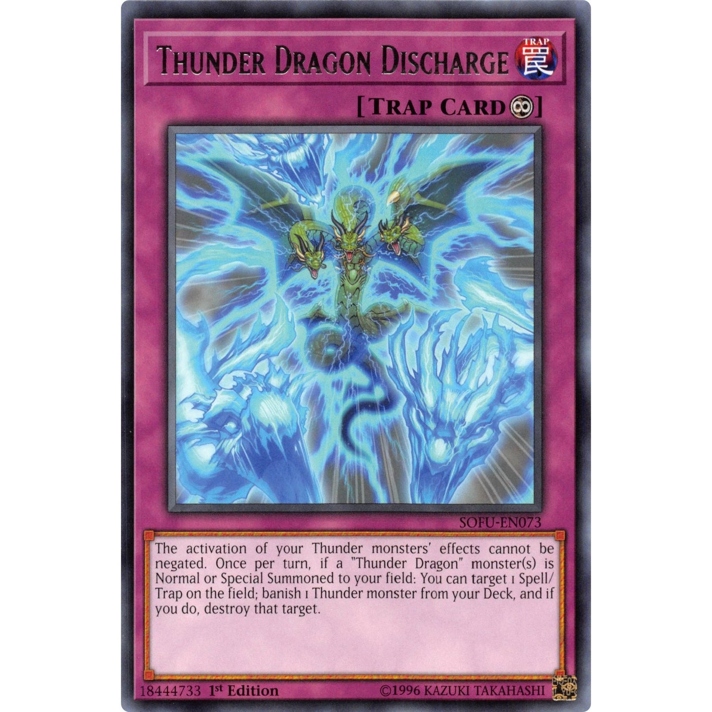Image for Thunder Dragon Discharge (SOFU-EN073) (SOFU) - YuGiOh