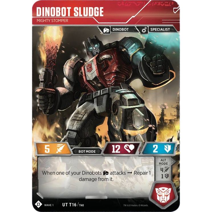 Image for Dinobot Sludge - Mighty Stomper (16) (TRW1) - Transformers TCG