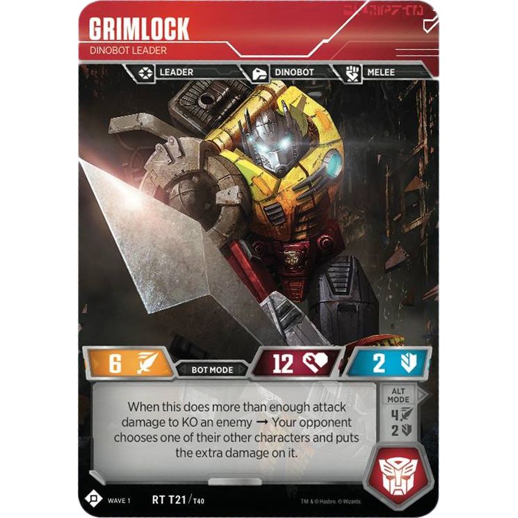 Image for Grimlock - Dinobot Leader (21) (TRW1) - Transformers TCG
