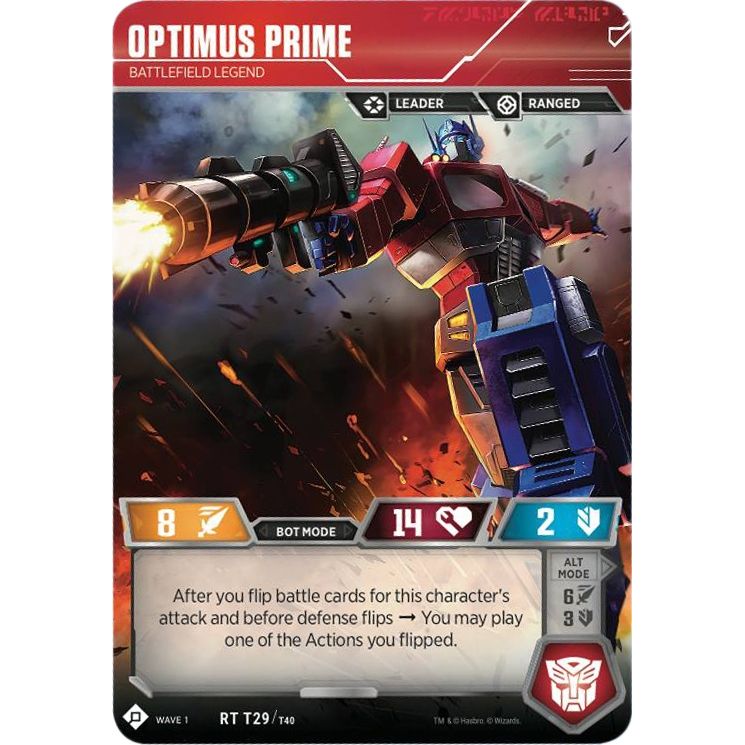 Image for Optimus Prime - Battlefield Legend (29) (TRW1) - Transformers TCG