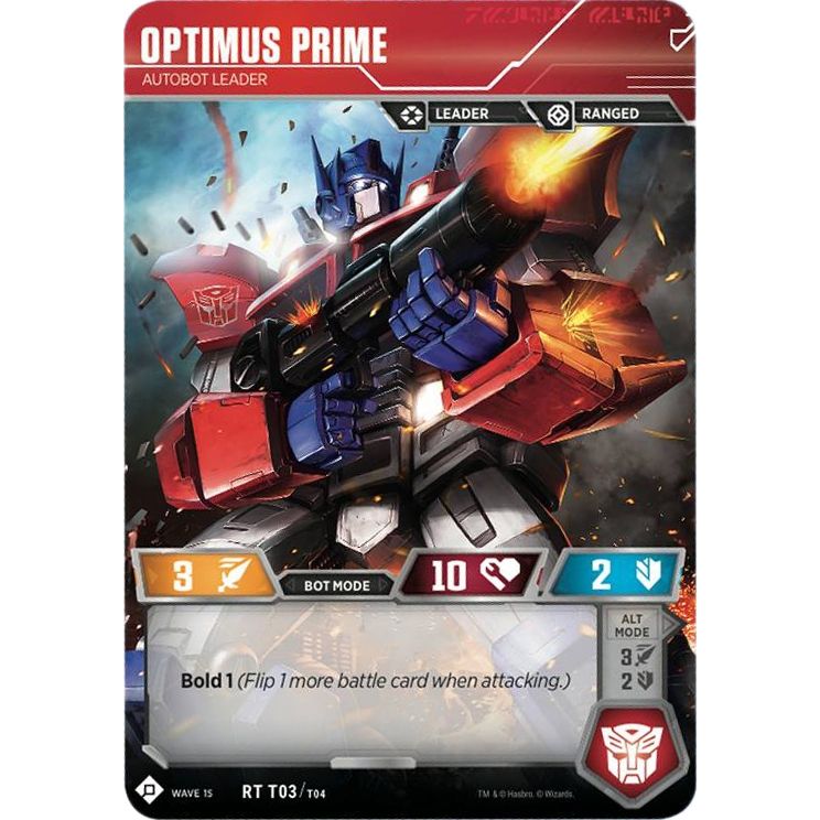 Image for Optimus Prime - Autobot Leader (Autobots Starter Set) (3) (TRW1) - Transformers TCG