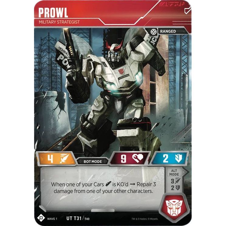 Image for Prowl - Military Strategist (31) (TRW1) - Transformers TCG