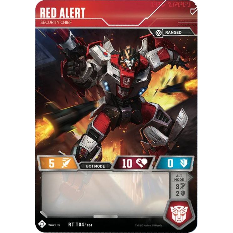 Image for Red Alert - Security Chief (Autobots Starter Set) (4) (TRW1) - Transformers TCG