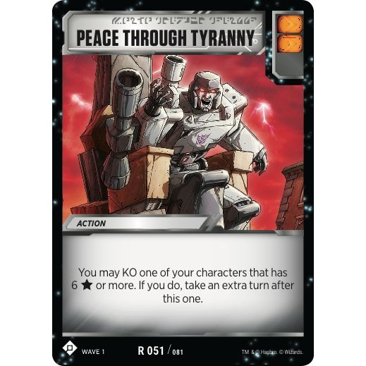 Image for Peace through Tyranny (51) (TRW1) - Transformers TCG