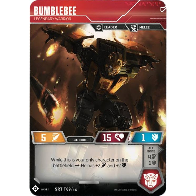 Image for Bumblebee - Legendary Warrior (9) (TRW1) - Transformers TCG
