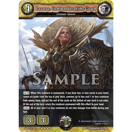 Image for Lazarus, Commander of the Guard (DB-BT05/001) (BP05) - Dragoborne