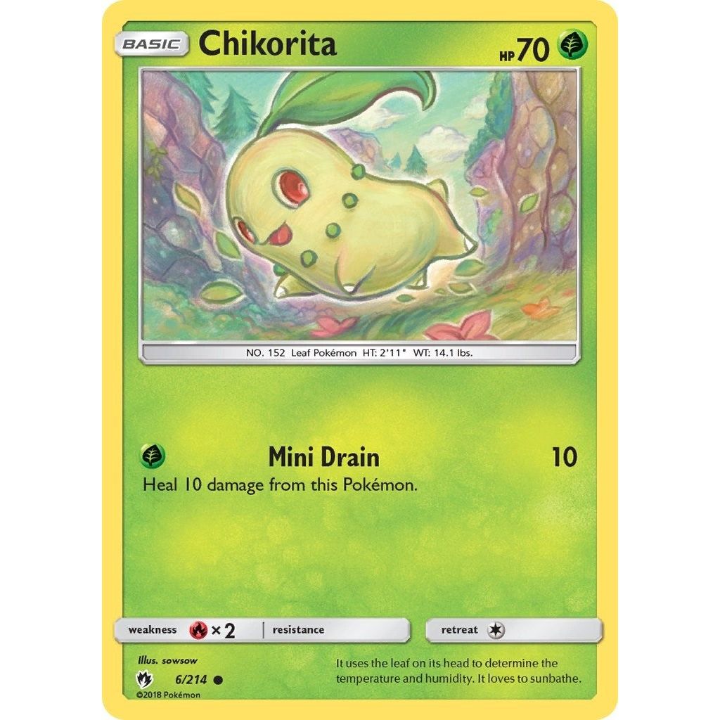 Image for Chikorita (6) (6/214) (SM8) - Pokemon