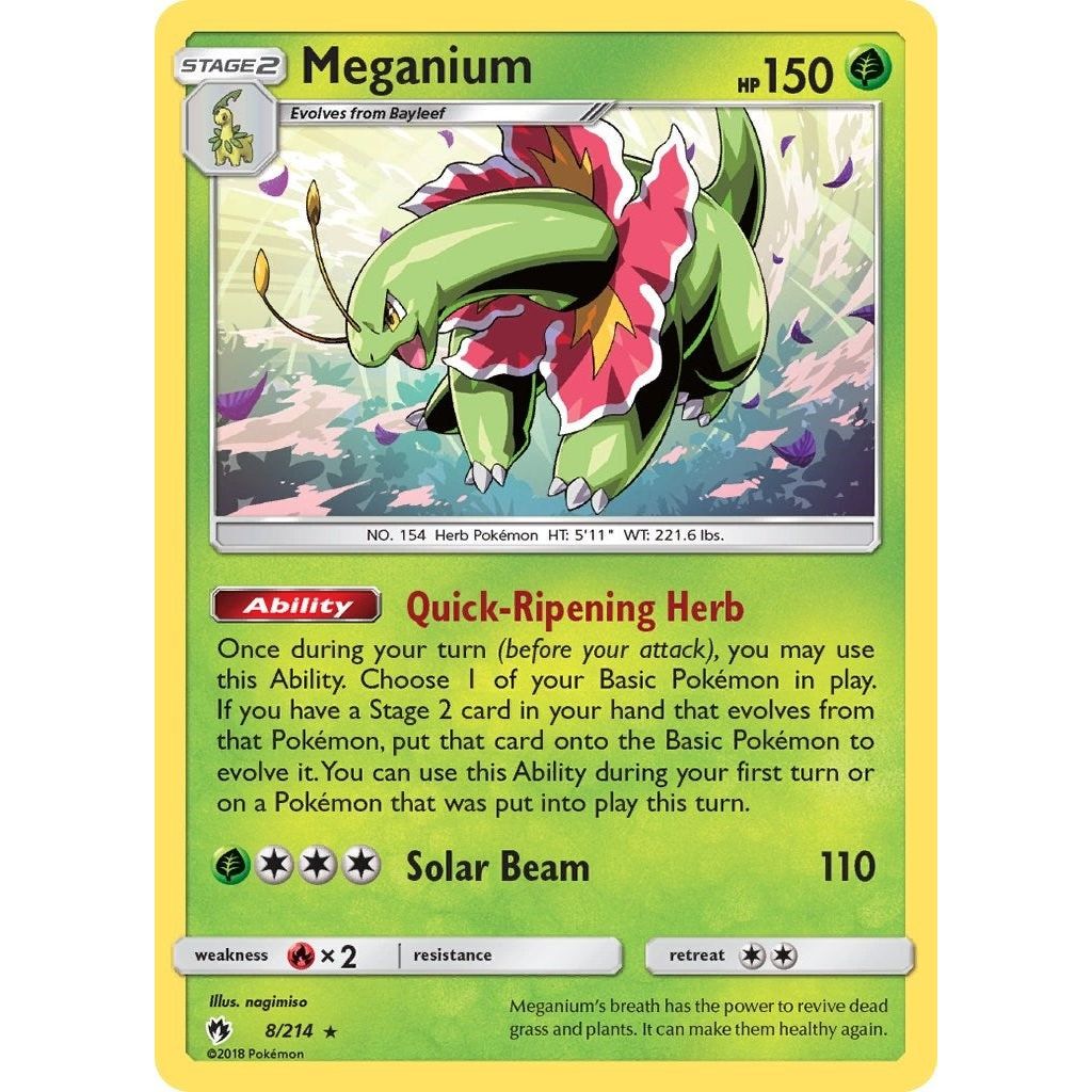 Image for Meganium (8/214) (SM8) - Pokemon