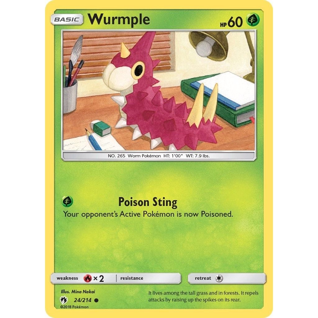 Image for Wurmple (24) (24/214) (SM8) - Pokemon