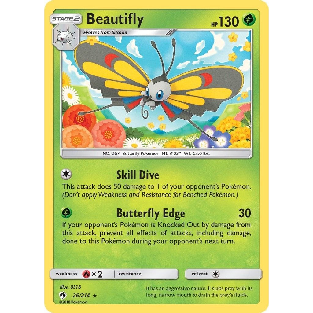 Image for Beautifly (26/214) (SM8) - Pokemon