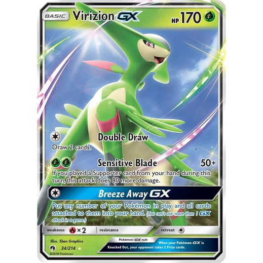 Image for Virizion GX (34/214) (SM8) - Pokemon