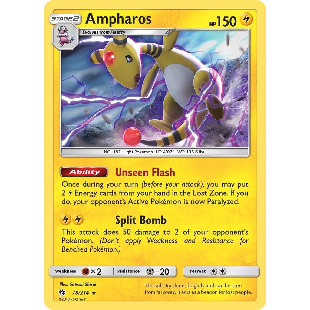 Image for Ampharos (78/214) (SM8) - Pokemon