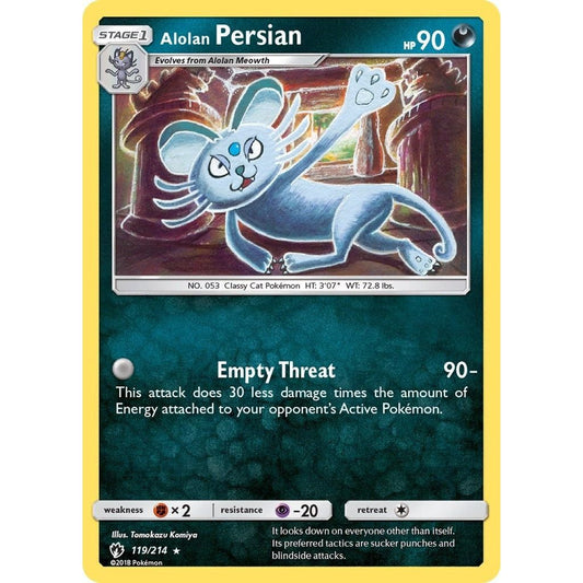 Image for Alolan Persian (119/214) (SM8) - Pokemon