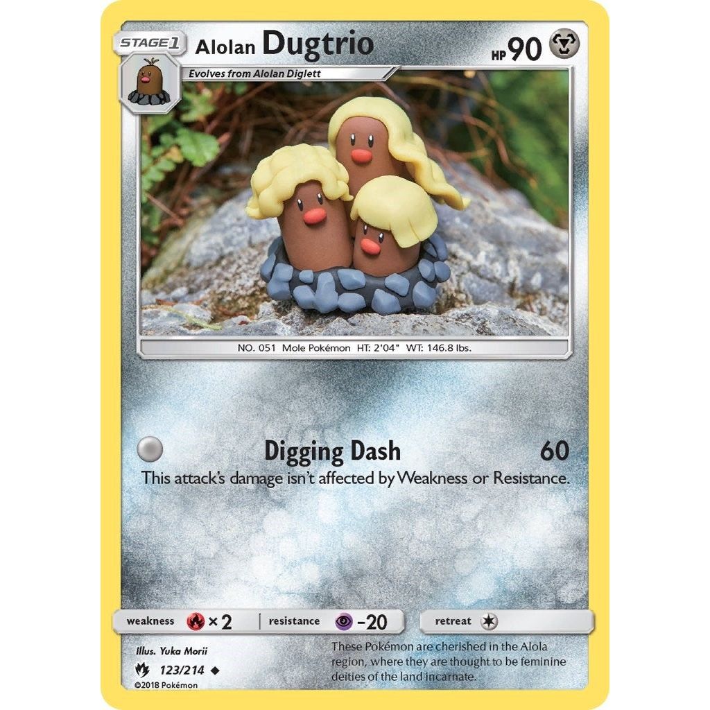 Image for Alolan Dugtrio (123/214) (SM8) - Pokemon