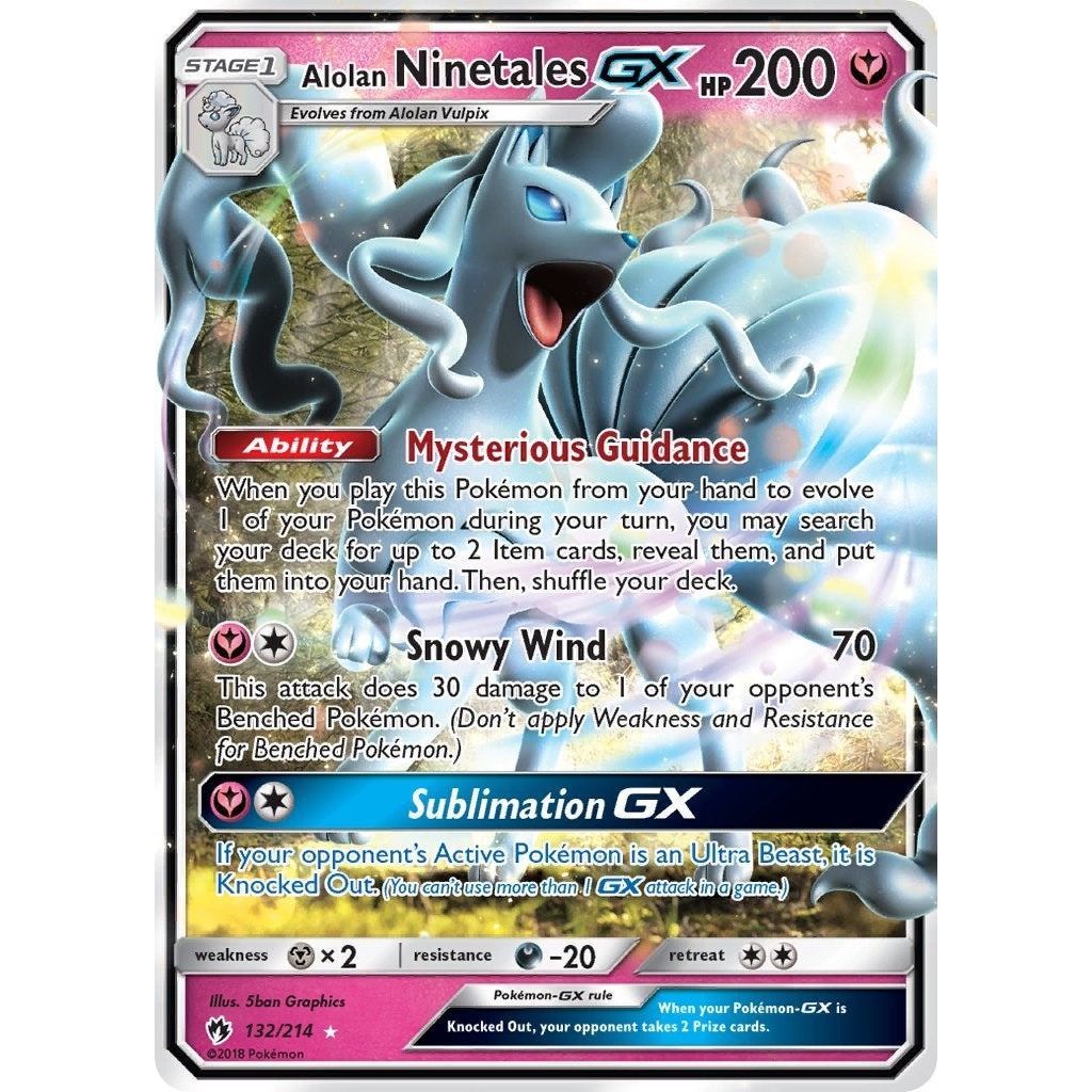 Alolan Ninetales GX (132/214) (SM8) | Pokemon TCG