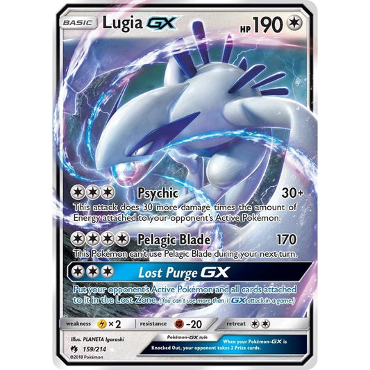 Image for Lugia GX (159/214) (SM8) - Pokemon