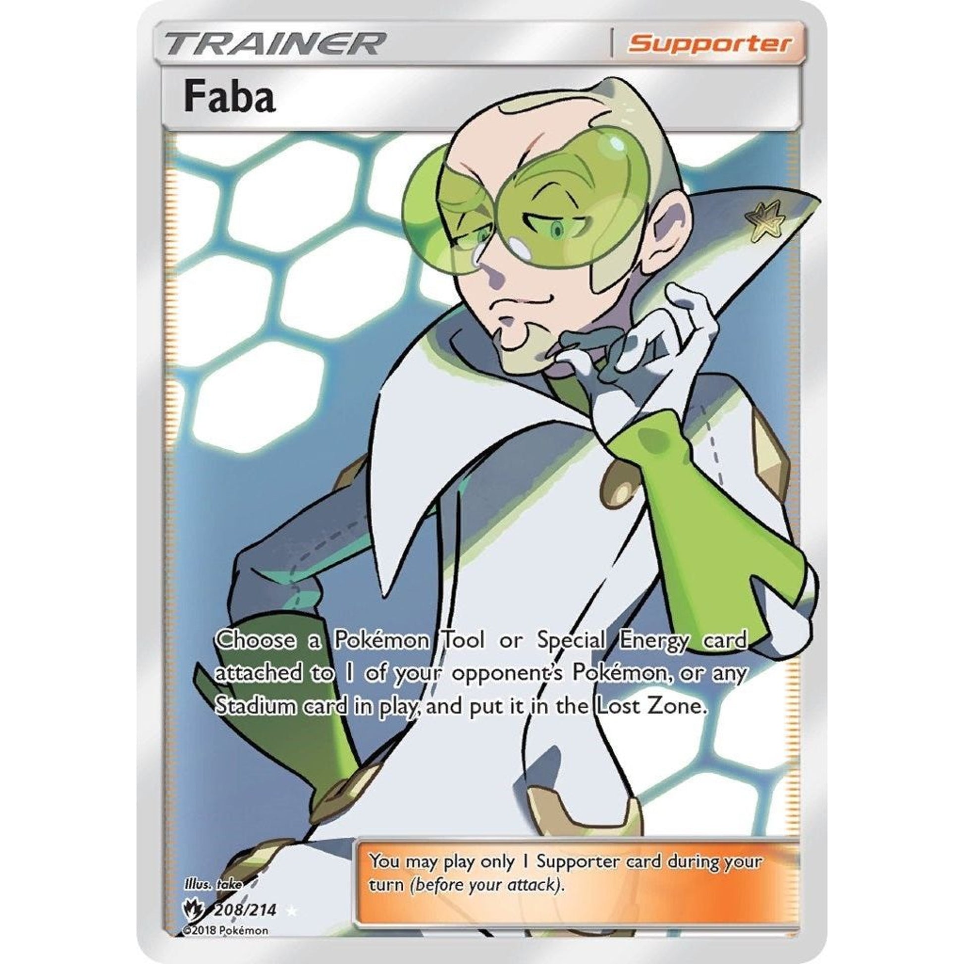 Image for Faba (Full Art) (208/214) (SM8) - Pokemon